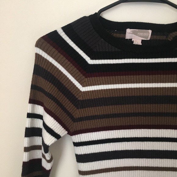 Forever 21 neutral stripe sweater - Picture 2 of 3